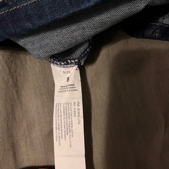 NWT Girls Blue YMI Girl Stretchy High Rise Shorts Size 8 - Picture 2 of 2